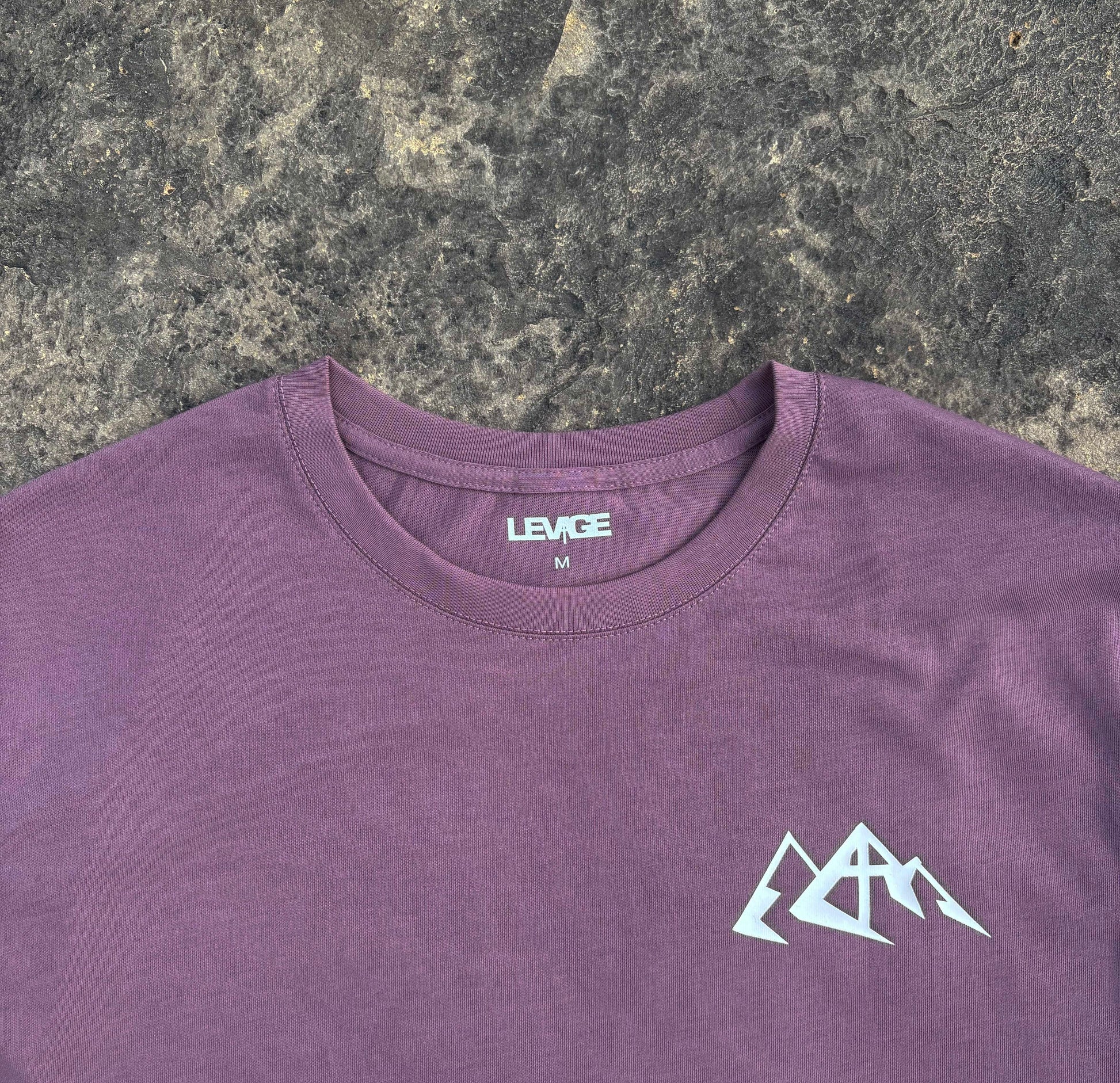 Rise Faith T Shirt showing front and back views, logo on collar, and inspirational quote design for fashion branding.