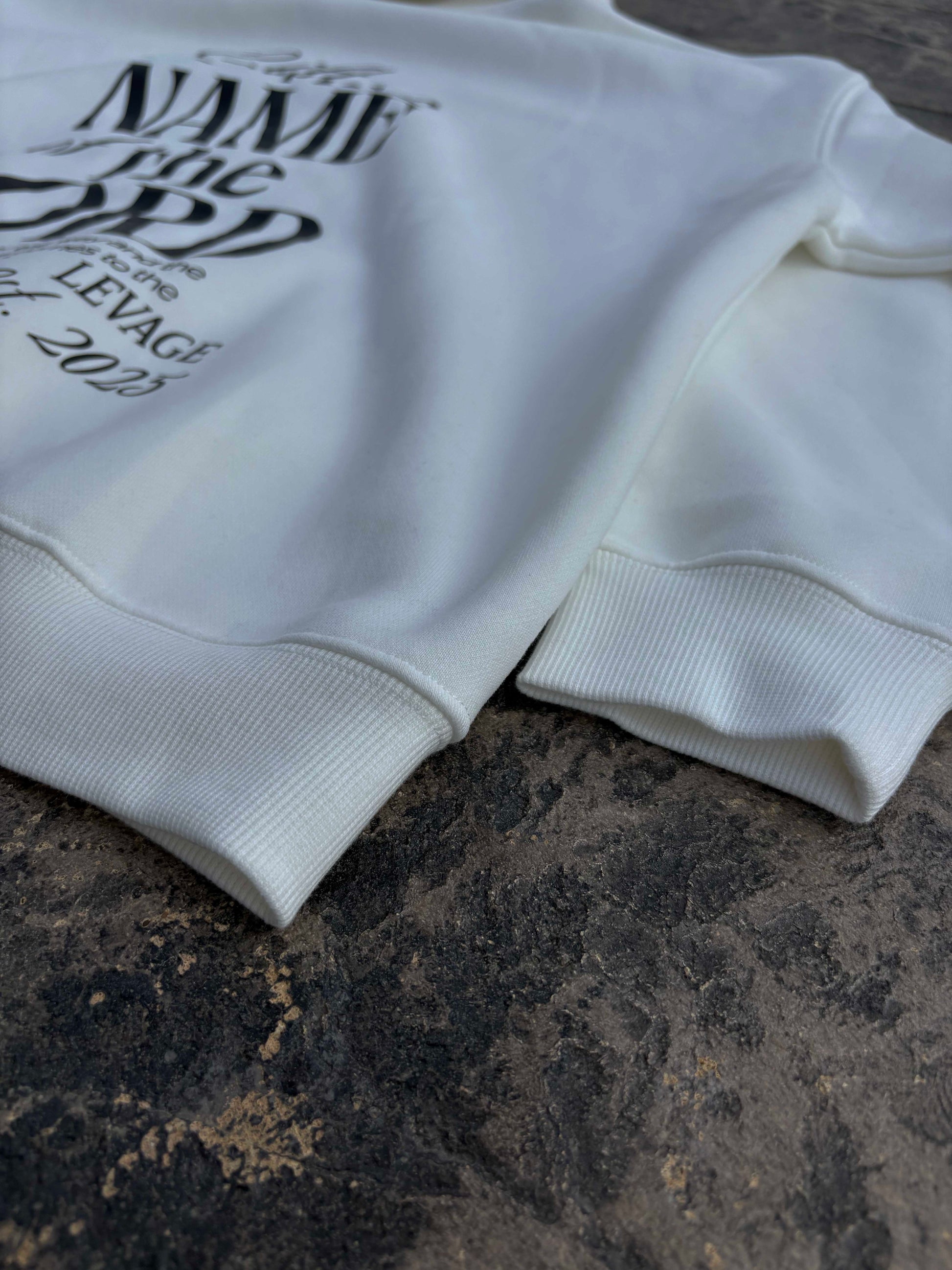 Levage Faith hoodie featuring comfortable front and back design, stylish hood, perfect for cozy, formal wear.