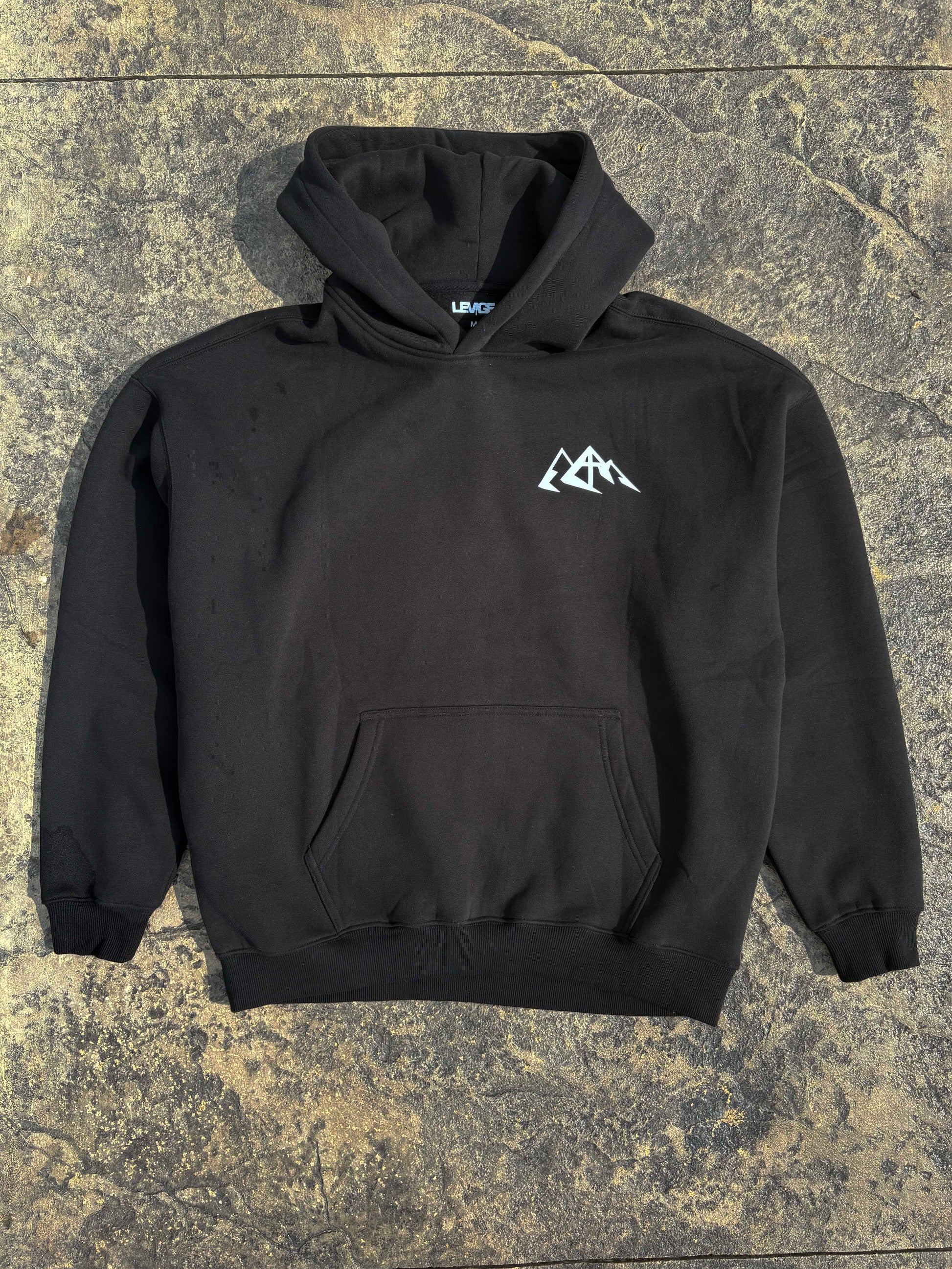 Levage Faith hoodie featuring comfortable front and back design, stylish hood, perfect for cozy, formal wear.