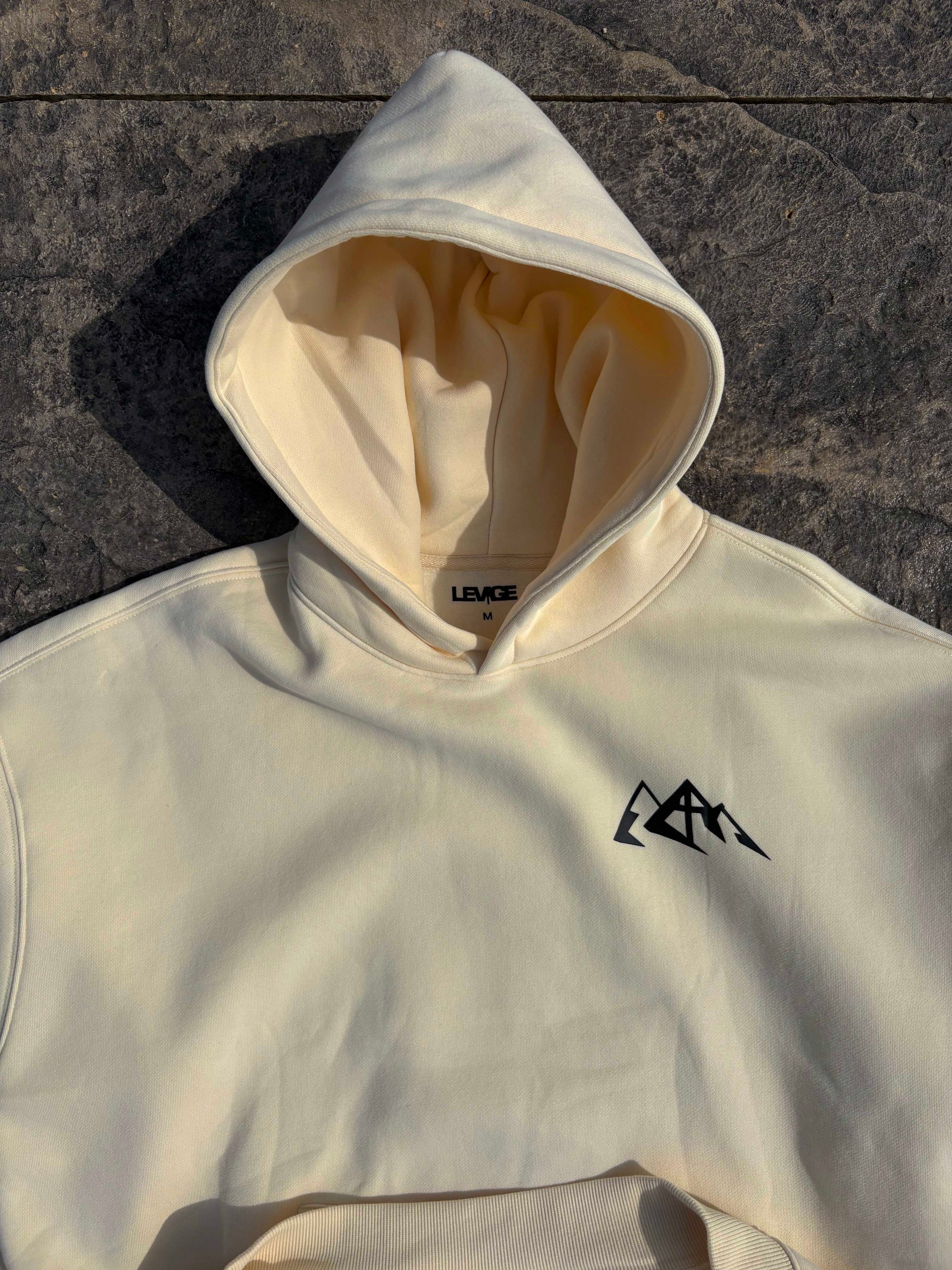 Levage Faith hoodie featuring comfortable front and back design, stylish hood, perfect for cozy, formal wear.